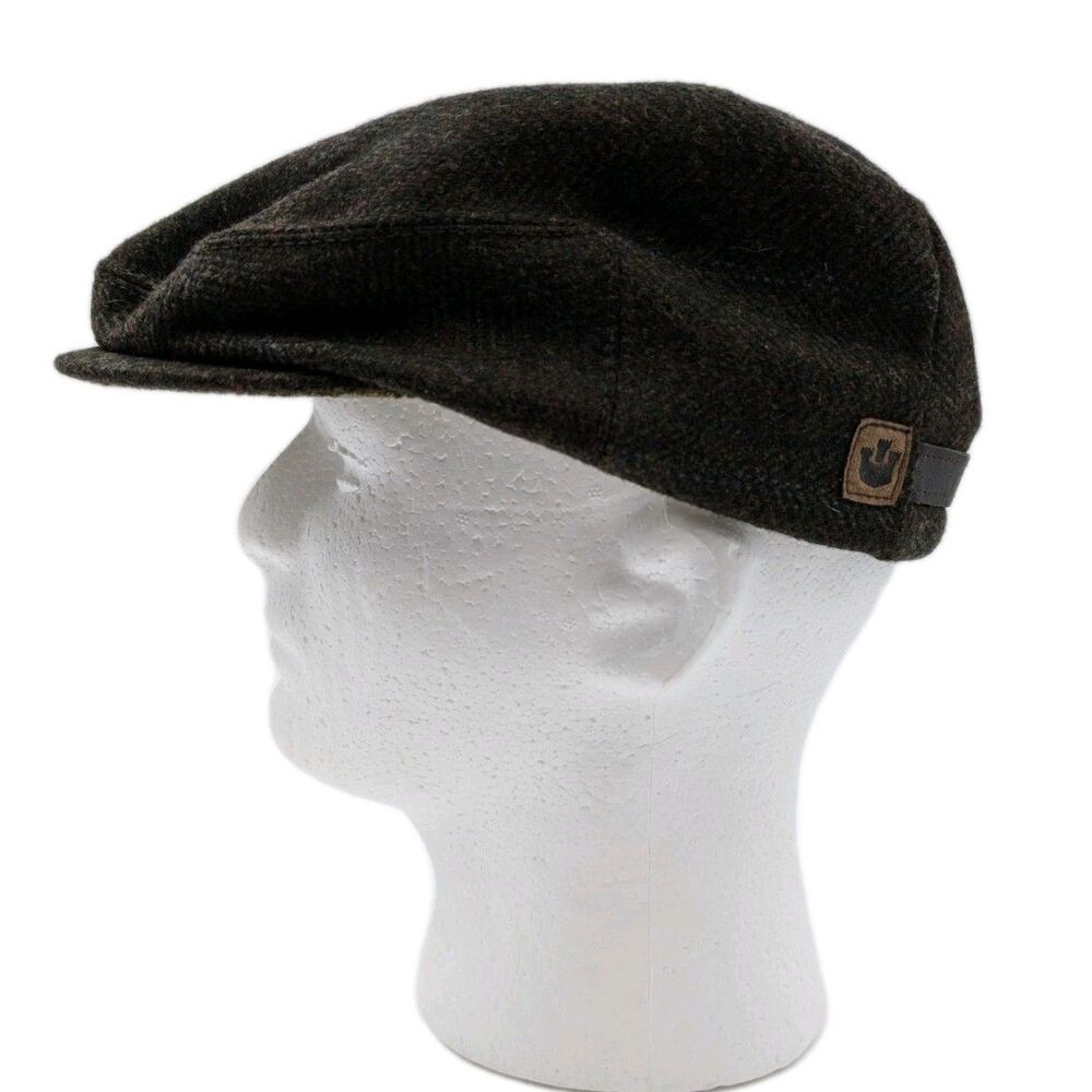 Goorin Bros Made in USA Brown Wool Plaid Ivy Flat Cap Large